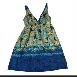 Old Navy Vibrant Blue and Yellow Baby Doll SunDress